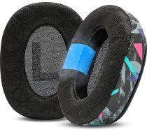 WC Freeze V2 G PRO X - Wicked Cushions leņķveida ausu spilventiņi ar dzesējošo gelu, saderīgi ar Logitech G Pro X sērijas ierīcēm | New Freeze V2 Cooling Fabric, īpaši biezs | 90. gadu melns