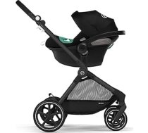 CYBEX Gold EOS 2-in-1 bērnu ratiņi ar Aton B2 i-Size bērnu sēdeklīti un bērnu sēdeklīša adapteri, ceļojumu sistēma, no dzimšanas līdz 22 kg (aptuveni 4 gadi), mēness melns (melns)
