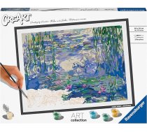 Ravensburger CreArt 23651 - Ūdens lilijas (Klods Monē) - gleznošana pēc skaitļiem pieaugušajiem, DIY gleznošanas komplekts ar otu un akrila krāsām, dāvana sievietēm un vīriešiem, gleznošana pieaugušajiem