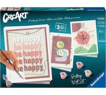 Ravensburger CreArt 23552-3-in-1 attēlu sienas komplekts Abstraktas formas - gleznošana pēc skaitļiem pieaugušajiem, DIY gleznošanas komplekts ar otu un akrila krāsām, dāvana sievietēm un vīriešiem