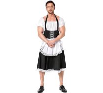 Uteruik Butler Kostīms Off plecu topi svārki svārki ar priekšautu priekšauts Cosplay Halloween Ziemassvētku ballīte apģērbs Fancy Dress Aldult (XXXL)