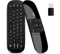 Gaisa peles tālvadības pults ar infrasarkano staru mācīšanās funkciju, gaisa peles tālvadības pults ar 6 asu žiroskopu, tastatūras un peles funkciju, paredzēta Nvidia Shield/Android TV Box/Smart TV/PC/Projector/HTPC