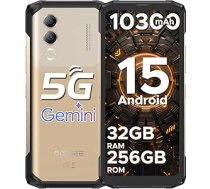 DOOGEE Blade 20 Turbo 5G AI Android 15 āra mobilais tālrunis bez līguma, 10300mAh/33W, 32GB + 256GB/TF 2TB āra viedtālrunis, 50MP AI kamera, 6,6 collu IPS displejs, 3 kartes Dual 5G SIM/IP68/NFC