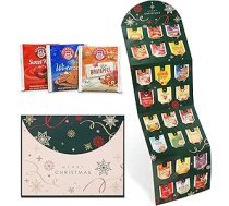 Tējkannu tējas adventes kalendārs 2024-24 Garšīgas šķirnes, piemēram, Organic Baked Apple, Specula, Winter Punch & Sweet Baked Apple - ziemas un Ziemassvētku tēja tējas maisiņā.