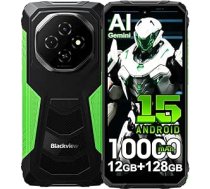 Blackview Fort 1 Android 15 Āra mobilais tālrunis bez līguma 2025, 12GB + 128GB/2TB Āra viedtālrunis 4G, 16MP AI kamera, 6,56 collu HD+, 10000mAh, IP68 ūdensizturīgs būvlaukuma mobilais tālrunis