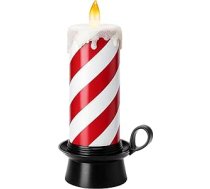 BURI LED Candy Cane Candle 30 cm | Candy Cane Illuminated | Ziemassvētku sveces ar mirgojoša efekta | Luminous Candle Decorative Candle Mood Light for Christmas Indoor | LED Candy Cane Candle