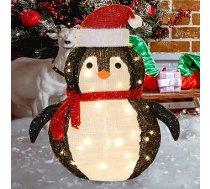 Umikk LED Ziemassvētku pingvīns Ziemassvētku rotājums, 60 x 40 cm Gaismas Ziemassvētku rotājums Santa Claus Sniegavīrs Pingvīns ar 40 LED pasaku gaismiņām Ziemassvētki iekštelpu un āra ziemas dekorēšanai