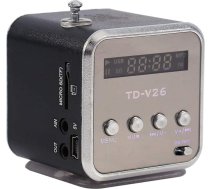 Zerone digitālais skaļrunis Skaļrunis Mūzikas atskaņotājs FM radio Stereo MP3 MP4 mūzikas atskaņotājs PC režīms Atbalsta TF karti USB disku FM (melns)