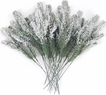 Mākslīgās priedes skujas zari 24cm Mākslīgā matēta priedes koka zaļie kātiņi Ziemassvētku eglīte Ziemassvētku eglīte Ziema Mākslīgā egle Priedes Sprays Zariņš amatniecībai Ziemassvētku vainagi