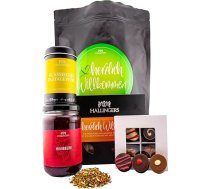 Hallingers Herzlich Willkommen XXL - Apsveicam Wonder Bag XXL Dāvanu komplekts Aveņu ievārījuma garšvielu šokolāde un šokolādes bārs (soma) - Mātes dienas dāvana un dāvanu idejas Tēva dienai | Dzimšanas diena G