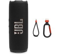 JBL Flip 7 portatīvais Bluetooth skaļrunis, iebūvēts akumulators, ūdensizturīgs, melns
