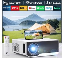 ZDK 2025 Jauns projektors, Full HD 1080P, 4K atbalsts, 20 000 lūmenu WiFi 6 un pārnēsājams ārā, zema trokšņa līmeņa mājas kinozāles, guļamistabas, video mini projektors 250809-1