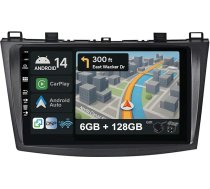 [6G + 128G] IPS 9 collu Android 14 auto radio priekš Mazda 6 Rui Wing 2007-2012 ar navigācijas Octa Core [Iebūvēts CarPlay/Android Car/DSP/Mirror Link/GPS Navi/360 Camera/Bluetooth 5.0/WiFi/USB
