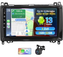 Android 13 Auto radio 2004-2012 Mercedes-Benz B200, priekš A/B/V klases Sprinter 2500 3000, Carplay Android Car 9" skārienjūtīgais ekrāns GPS navigācija DSP WiFi Bluetooth EQ HiFi Mirror Link AHD kamera, 2+