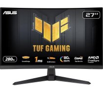 ASUS TUF Gaming VG27VQM1B 27 collu spēļu monitors (Full HD, izliekts, 280 Hz, ELMB, 1 ms reakcijas laiks, FreeSync Premium, 90% DCI-P3, DisplayWidget Center)