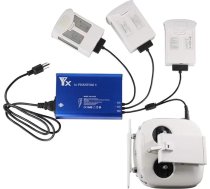 Akumulatora lДЃdД“tДЃjs DJI Phantom 4/4 Advanced/4 Pro V2.0/4 Pro dronam, uzlДЃdД“ 3 akumulatorus un tДЃlvadД«bas pultis, paralД“ls akumulatoru uzlДЃdes stacijas mezgla aksesuДЃrs
