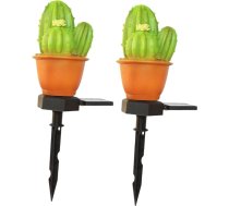 Gadpiparty 2 Stück Solar Gartenleuchte Bodenstecker Solarbetriebene LED Außenlampe für Garten Weg und Terrasse Dekoratives Kaktus dizains Energiesparend und Langlebig