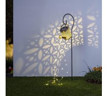 Gravidus LED solārā laistīšanas kanna ar 37 silti baltām LED diodēm - dekoratīvā dārza lampa ar saules bateriju, metāla ar zemes smaili un saules bateriju, izturīga pret laikapstākļiem