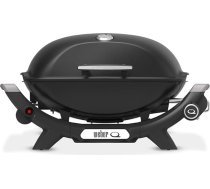 Weber Q2100N gāzes grils, 53 x 38 cm grila laukums, portatīvais grils, 1 deglis, augsts vāks, 2 gabalu porcelāna emaljēta čuguna konstrukcija - melns (1501088)
