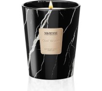 M&SENSE Liela aromātiska svece, melnā uda koka aromātiskās sveces stiklā, dabīga sojas vaska aromātiskā svece, relaksējoša aromterapija, dāvana sievietēm un vīriešiem, Ziemassvētki, 400 g, 75 stundu degšanas laiks un 2 daktis