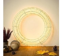 BURI LED gaismas vainags Diametrs 50 cm Silti balta ar taimeri 1440 LED Metāla stieples vainags Ziemassvētku apgaismojums iekštelpām un ārpus telpām Durvju vainags Logu vainags Gaismas vainags Gaismas vainags