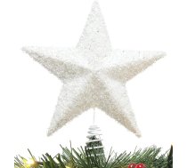 Christmas Concepts® 28 cm mirdzoša eglītes vainaga zvaigzne - grezns Ziemassvētku rotājums (balta)