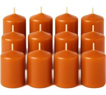 MGE - Pillar Candles "Orange" - 12 x aromātiskās sveces Aromterapijas sveces - Ražots ES - Dekoratīvās mājas sveces - Dāvanu sveces - K Sveču dāvanu komplekts - 12 x dāvanu komplekts (Orange - Tropical)