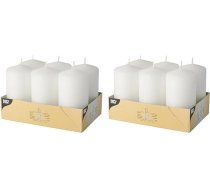 PAPSTAR Pappstar Pillar sveces, baltas, 60 x 115 mm (2 gab.)