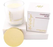 Hallingers Charming Rose - aromātiskā svece no sojas vaska līdz 40 stundām Maxl Hallinger Fragrance Studio, aromātiskā svece, aromātiskās sveces stiklā (Stikls un kaste) - dāvana vasarā un kā lieliska dāvana