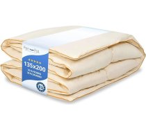 Pen pol Pūkaina sega Visu sezonu sega 135 x 200 cm 1200 g - viegla sega ar 70% spalvu un 30% pūkām - kokvilnas pārvalks - dabīgs pildījums - ražota Eiropā - piemērota alerģiju ārstēšanai - ekru krāsā