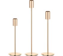 Filltown sveču turētāji zelta krāsā 3 iepakojumā 32/27/22 cm augstie sveču turētāji 3/4" stabiņu sveču dekorēšanai, priekšnama, kāzām, kāzām, vakariņām, galda dekorēšanai