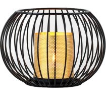 Marakeša Boho dekoratīvās estētiskās laternas no metāla stieples 20 cm lielas melnas krāsas | laternu tējas gaismas turētājs Spectro kā dārza apdare un dzīvojamās istabas galda apdare | izsmalcināts sveču turētājs tējai