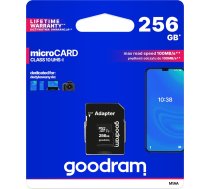 MicroSD atmiņas karte 256GB UHS-I ar adapteri