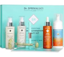 Komplekts Dāvanu kastīte sejai Sievietēm/Vīriešiem Organiskais | Izgaismo, mitrina, aizsargā pret novecošanu | Ar C vitamīna putām, C vitamīna serumu, pastiprinātāju, kolagēna krēmu | Nefrīta veltnis un skropstu serums | Dāvana | AIAB Raž