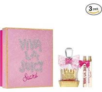 Juicy Couture Viva La Juicy Sucré parfimērijas ūdens sievietēm Kabatas pulverizators Gourmande Dzintara un augļu smaržu komplekts