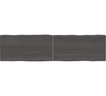 Galda virsma Apstrādāta koka ozols Dabīgā mala Pelēka 160 x 40 x 4 cm Galda virsma restorānam Ēdamistabai Dzīvojamā istaba Biroja mēbeles Darba virsma Galda virsma galda virsma