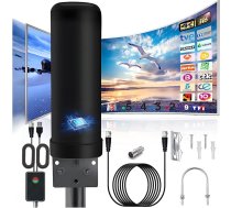 DVB-T2 antena, IP66, aizsargāta pret mīnām, 360° uztveršana iekštelpās DVB-T antena ar pastiprinātāju un 13 metru kabeli iekštelpās un ārpus telpām, digitālās TV 4K 1080P TV iekārtām