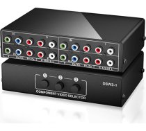 AV RCA Switch 3 in 1 Out, BolAAAZUL Composite Video Audio Switcher Box 3 Port 5 RCA YPbPr Cable RGB AV Splitter Selector Converter 3 Way Plug & Play priekš Retro Gaming PS2 Wii Xbox DVD Player TV