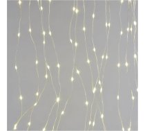 EMOS LED gaismas aizkars, 400 LED pilienu pasaku gaismiņas, 2,9 m garas Ziemassvētku pasaku gaismiņas + 3 m kabelis, ieskaitot barošanas avotu, 8 gaismas režīmi, svinībām, Ziemassvētkiem, silti balta, IP44, iekštelpām un ārpus telpām
