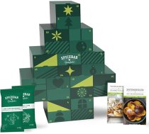Spicebar Organic Adventes kalendārs, 24 bioloģiskās garšvielas, garšvielas un receptes vīriešiem un sievietēm, ideāli piemērots dāvanai