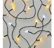 EMOS LED pasaku gaismas Silti balta + auksti balta iekštelpām un ārpus telpām, 18 m garas Ziemassvētku pasaku gaismas ar 180 LED diodēm, 6 stundu taimera funkcija, barošanas avots un transformators, svētkiem, Ziemassvētkiem,