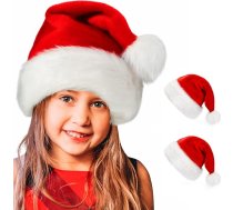 BOSONER Ziemassvētku cepure Ziemassvētku vecīša cepure Plīša Ziemassvētku vecīša cepure Sarkana Ziemassvētku vecīša cepure Silta bieza Ziemassvētku vecīša cepure - Ziemassvētku cepure Pieaugušo Ziemassvētku cepure bērniem - Ģimenes Zie