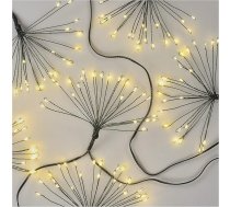 EMOS LED pasaku gaisma silti balta iekštelpām, 5,2 m gara, 6 stundu taimera funkcija, barošanas bloks un transformators, paredzēta ballītēm, Ziemassvētkiem, dekorēšanai, zaļš kabelis