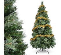 YEAUPE PRO Mākslīgā PVC Ziemassvētku eglīte 160 cm ar 800 uzgaļiem, 3 daļas vieglai montāžai, kompakta, metāla statīvs
