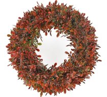 HUAESIN Durvju vainags Mākslīgais eikalipta vainags Rudens apdare Sienas vainags Mākslīgie augi Rudens vainags kāzu dārza logu kamīna Helovīna āra svinībām Ziemassvētku rotājums Sarkans