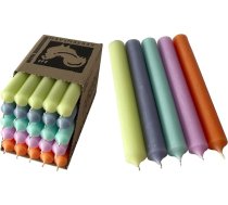 Kerzenfarm Hahn Taper Candle Colorful Candle Set of 25 - Premium Quality Made in Germany - 22 mm Diametrs, 18 cm Garums Krāsainas sveces - Taper Candle Coloroured - Pastelkrāsas sveces - galda sveču komplekts 11