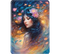 Futrālis Kindle Paperwhite 10. paaudzes 2018 6 collu korpusam Flip Leather Silicone Soft Case Auto Wake or Sleep Magnetic TPU Case Forest Firefly Sunflower Girl Bookhouse Pattern Case (8)