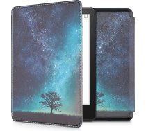 kwmobile Flip Case saderīgs ar Amazon Kindle Paperwhite 11th Generation 2021 Case - Flip Case for Kindle Paperwhite Case with Magnetic Closure - Galaxy Tree Meadow