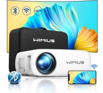 Projektors, Full HD 1080P 9800 lūmenu projektors 5G WiFi Bluetooth, projektors 4K video, WiMiUS LED mājas kinozāles projektors 4P/4D trapeces korekcija, 300 collu displejs, -50% tālummaiņa, saderīgs ar Fire