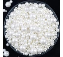 Ēdami saldumi 120G White Pearl Saldumi Sprinkle Dzimšanas diena Kāzu Halloween Pateicības diena Ziemassvētku kūka Cupcake cepumi Dim sum Dekoratīvie saldumi